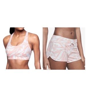 Athleta Pink White Shorts Bikini size S